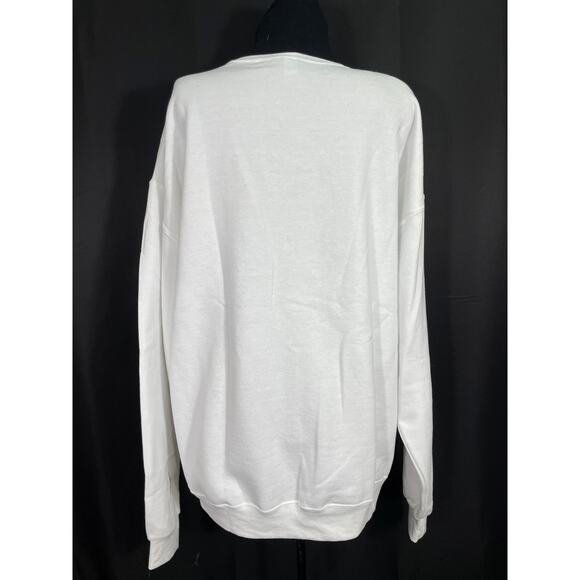 Wild Bobby Happy Holiday Jolly Red Pick Up Christmas Sweatshirt, White XL - Picture 4 of 7